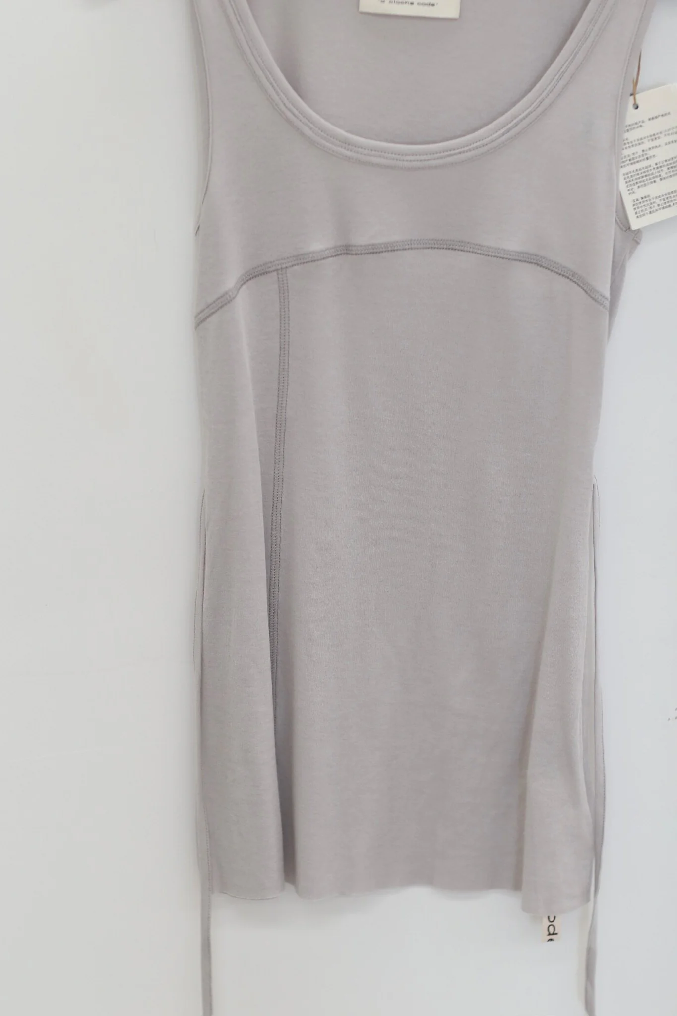 o cloche Code 26SS Casual Lace-Up Vest OCC-OS26SV002P-WH (Pewter Grey) - Image 2