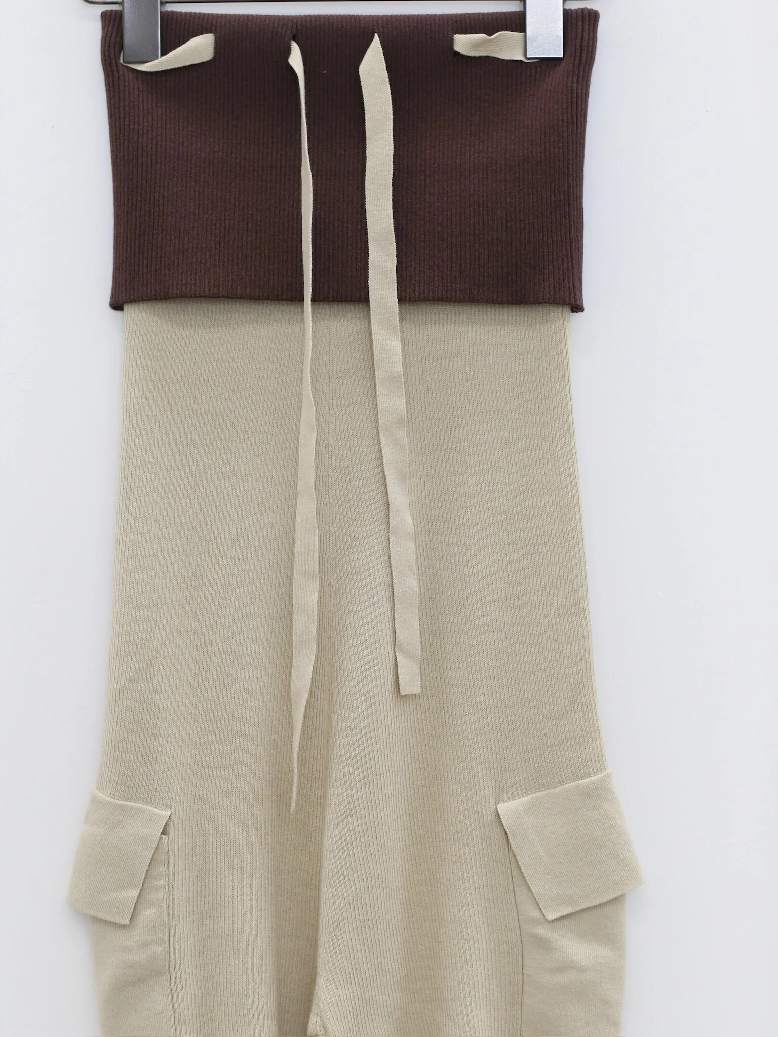 o cloche code 26SS drawstring strapless bodysuit OCC-OH26SL003U-SKDLH Dark brown/pea greenish gray - Image 5
