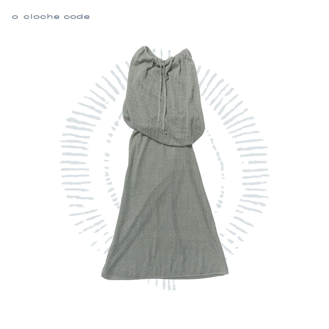 o cloche code 26SS Hollowed-out jellyfish dress OCC-OH26SQ025H-HHL Heather green - Image 6