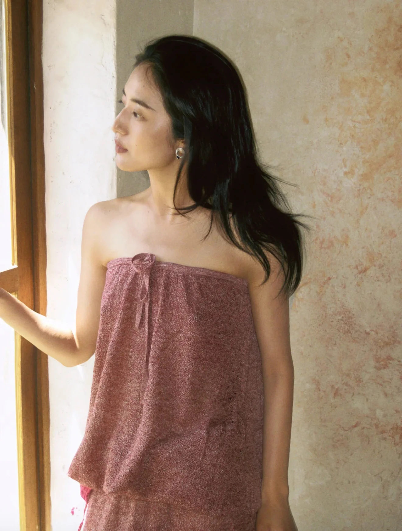 o cloche code 26SS Hollowed-out jellyfish dress OCC-OH26SQ025M-SHF Deep red maple color - Image 17