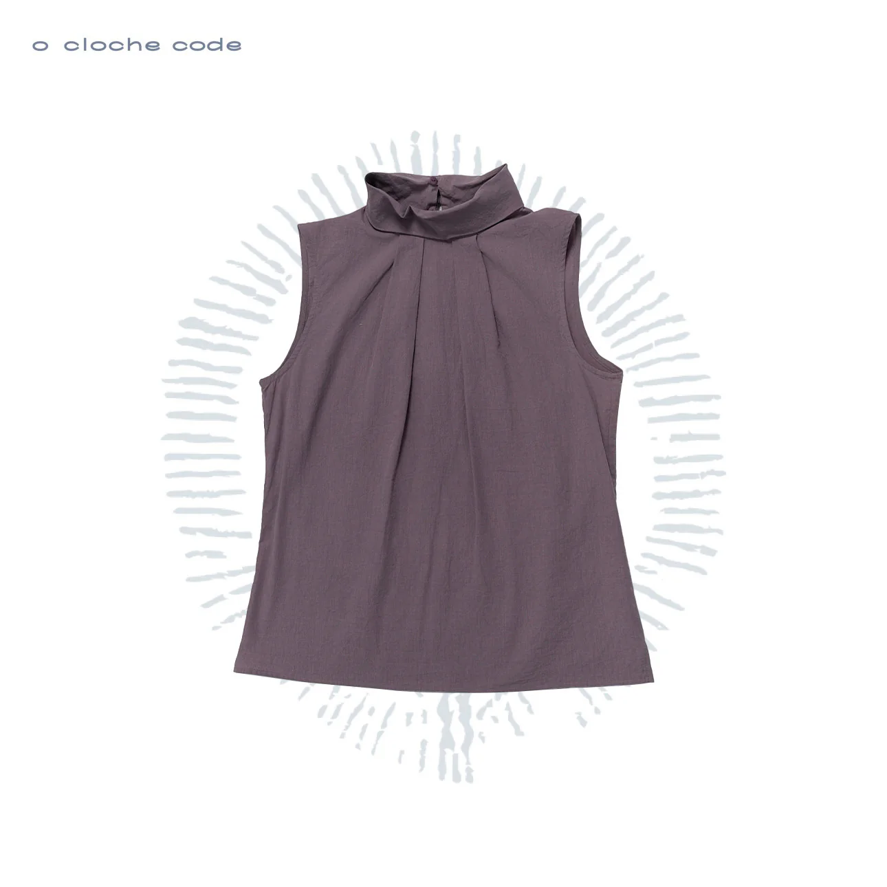 o cloche code 26SS Lightweight sleeveless top/vest OCC-OS26ST008WI-ZTH (WISTERIA) - Image 5