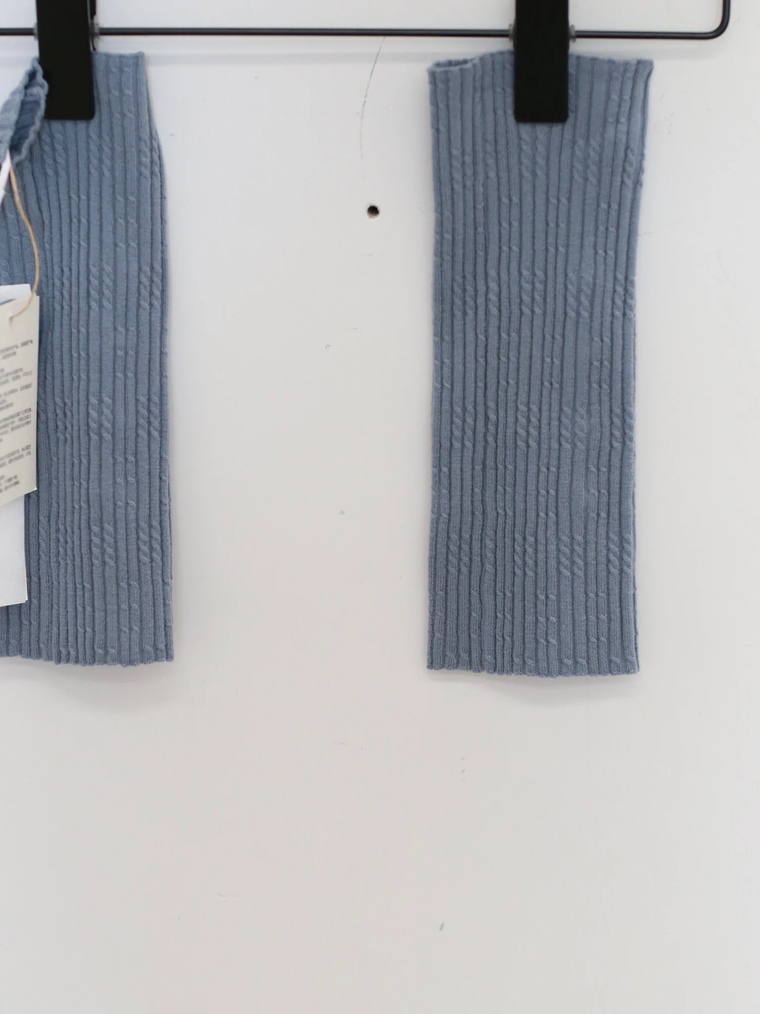 o cloche code cable knit short socks OCC-OH01S838-HL grey-blue PASTEL - Image 3