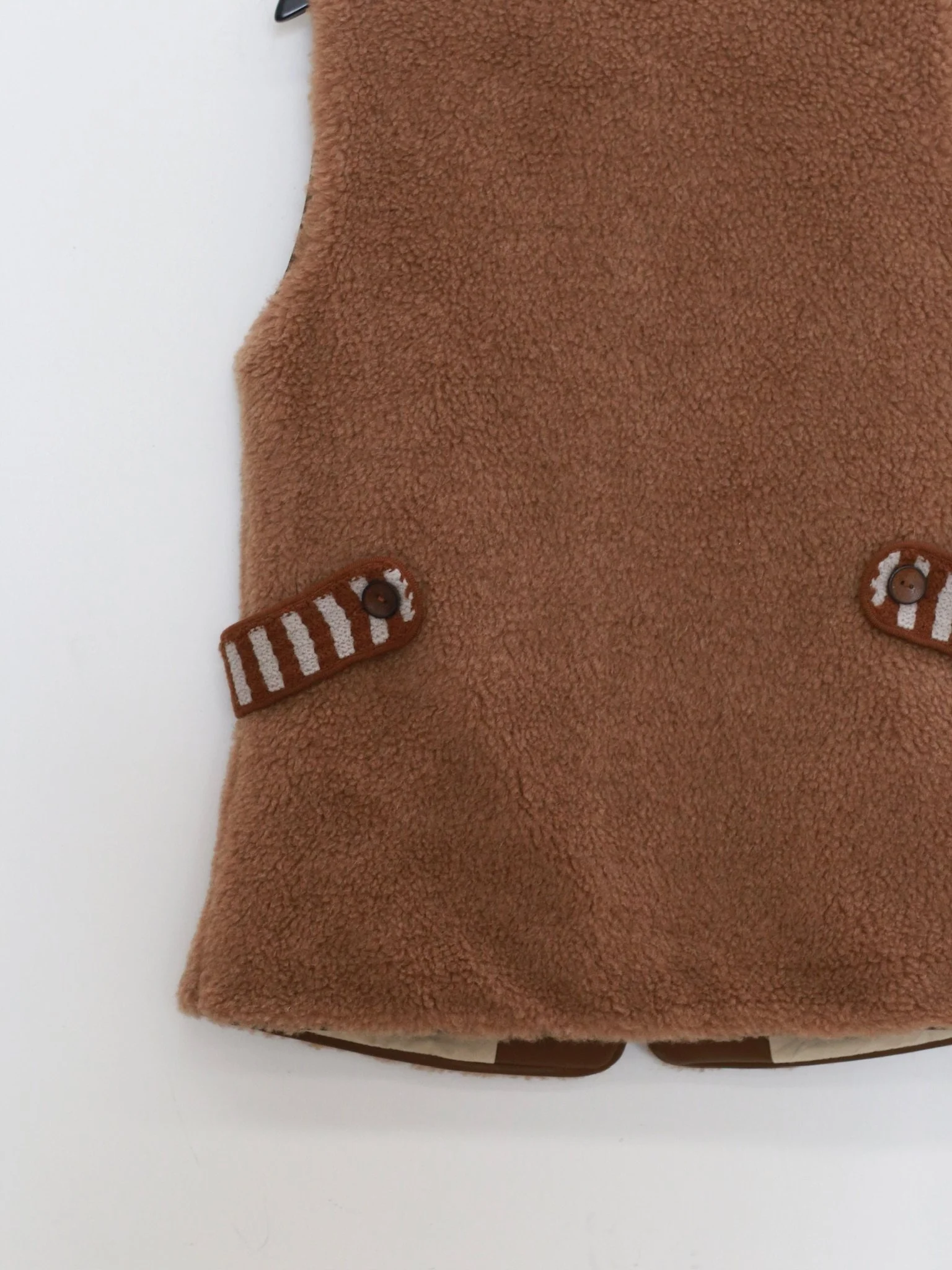 o cloche code camel wool boat collar vest OCC-OH01T897N-NUT nut brown - Image 3