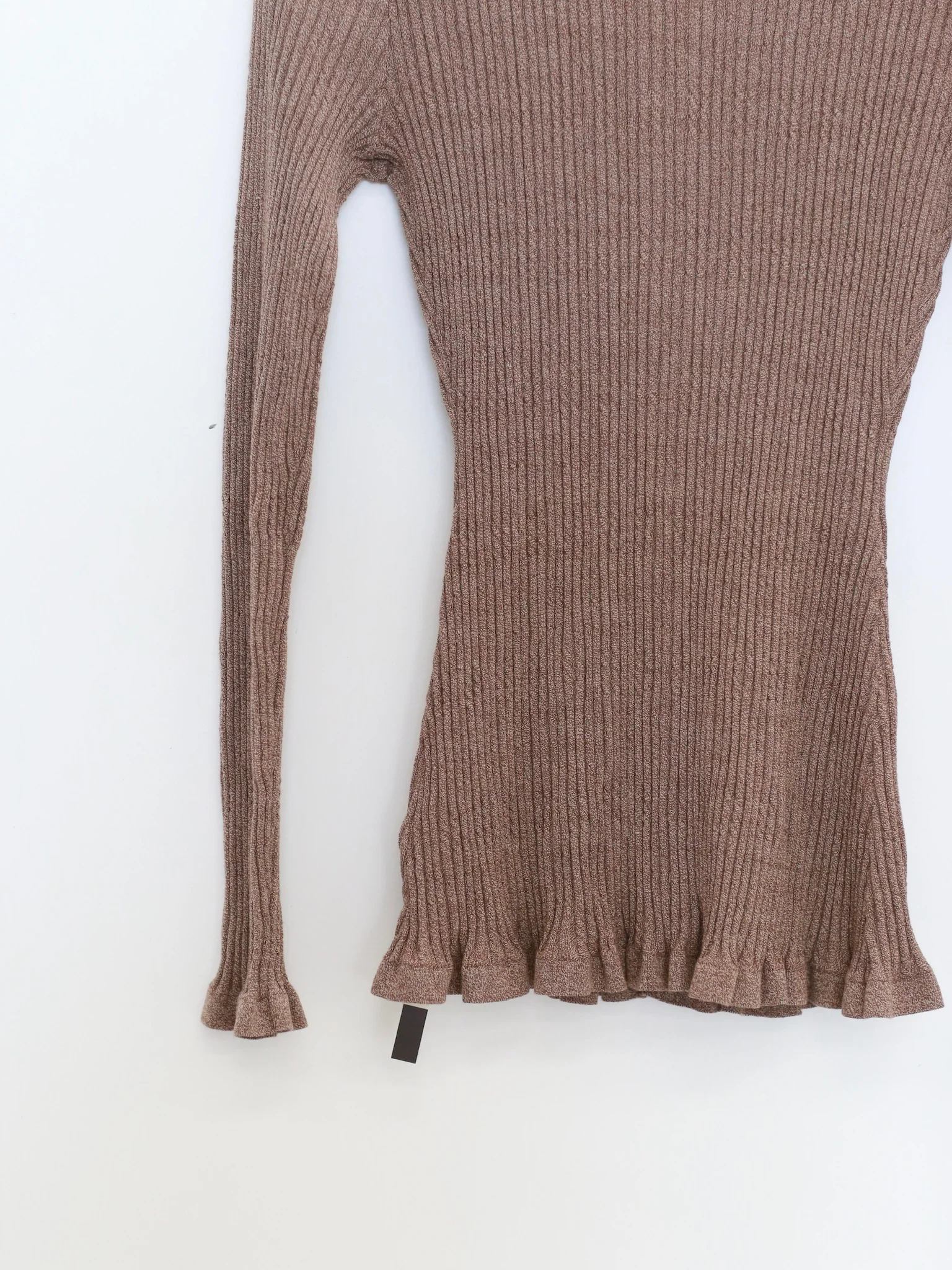 o cloche code cotton-feel paper-thin cardigan/flared pants OCC-OH01K809-CZ cardigan tea brown TEAKA - Image 8