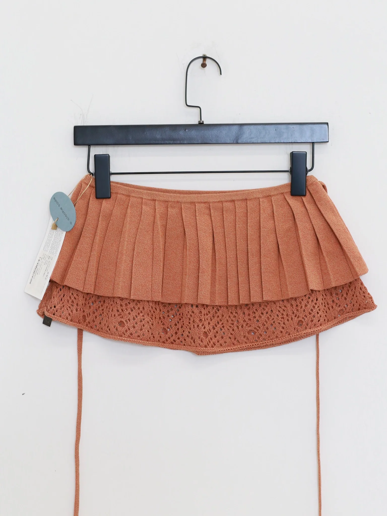 o cloche code cotton knit double-layer skirt OCC-OH01S836-XC apricot orange APRICOT - Image 4