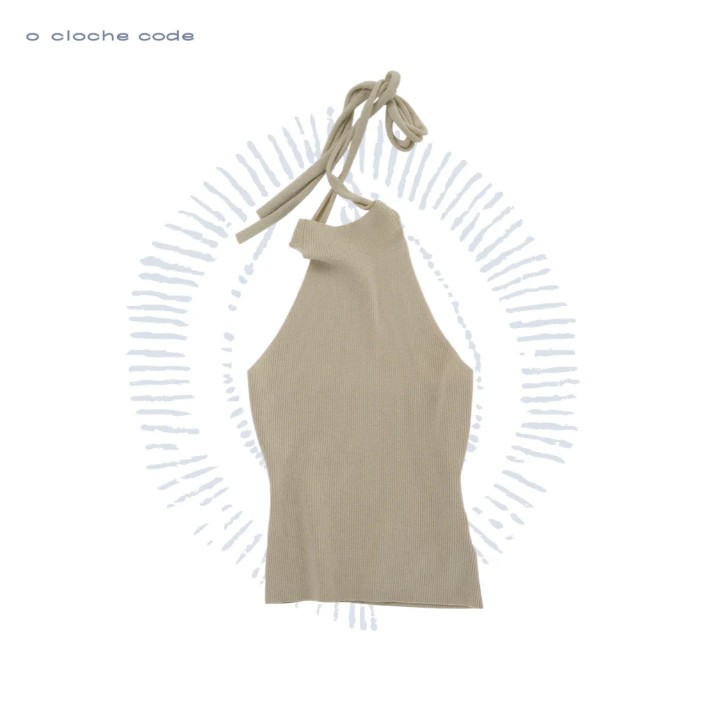 o cloche code cutout halter neck strap OCC-OH01B854-DLH pea green/grey PEA - Image 4
