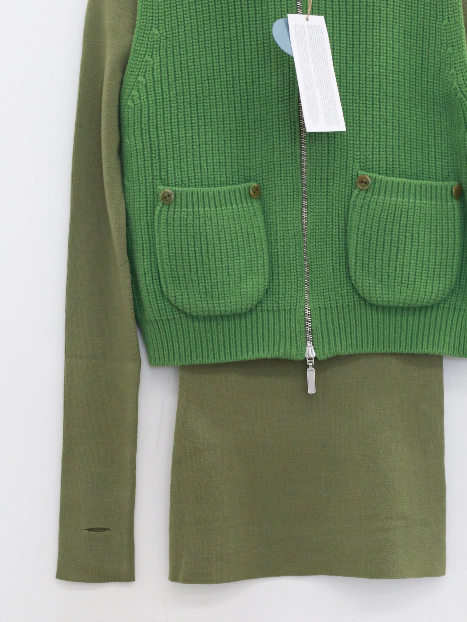 o cloche code One-piece lambskin vest OCC-OH01K814-CLL Jungle Green - Image 10