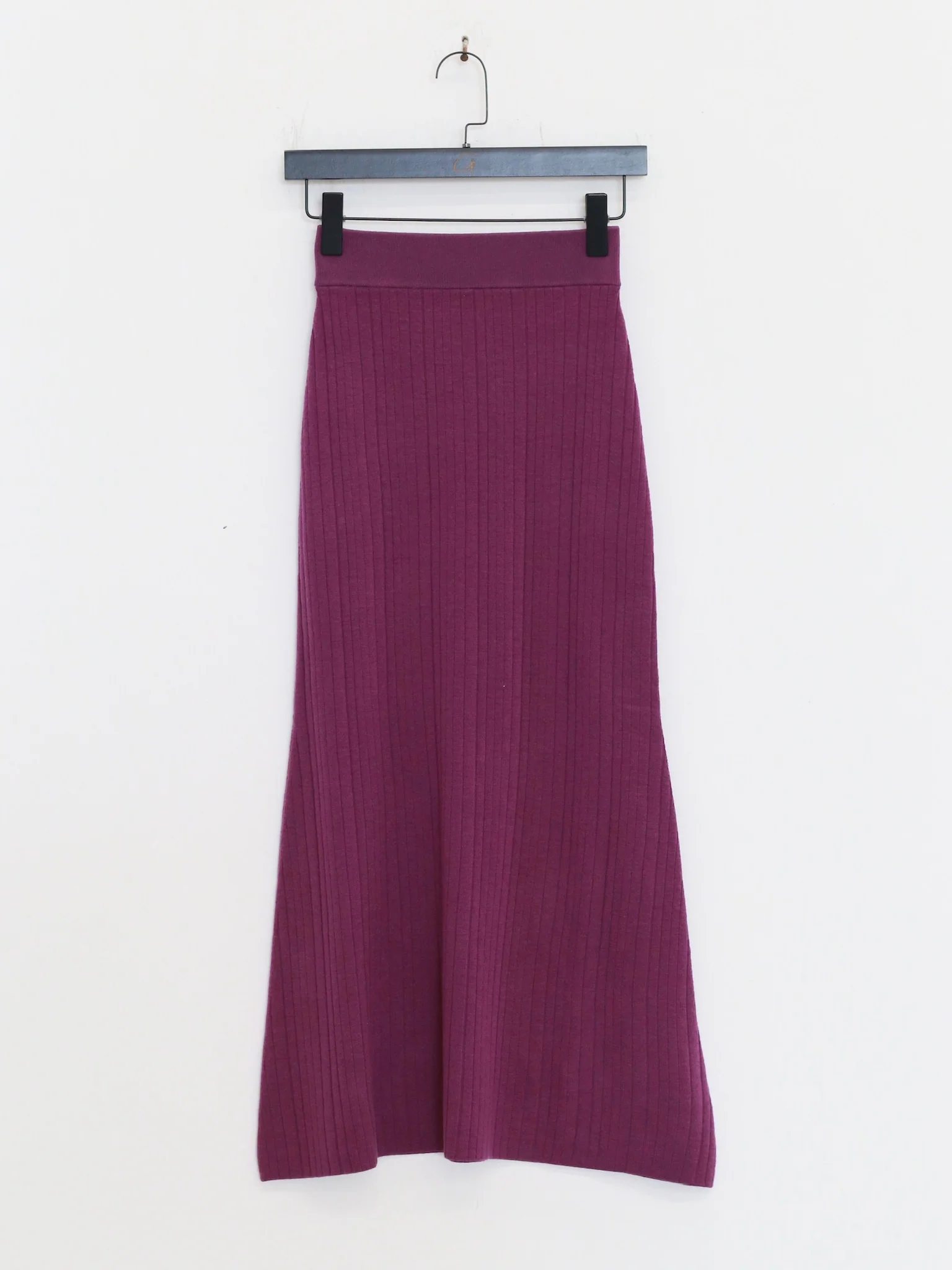 o cloche code wool knit curved midi skirt OCC-OH01Q801-GDZ classic purple FIALA - Image 8