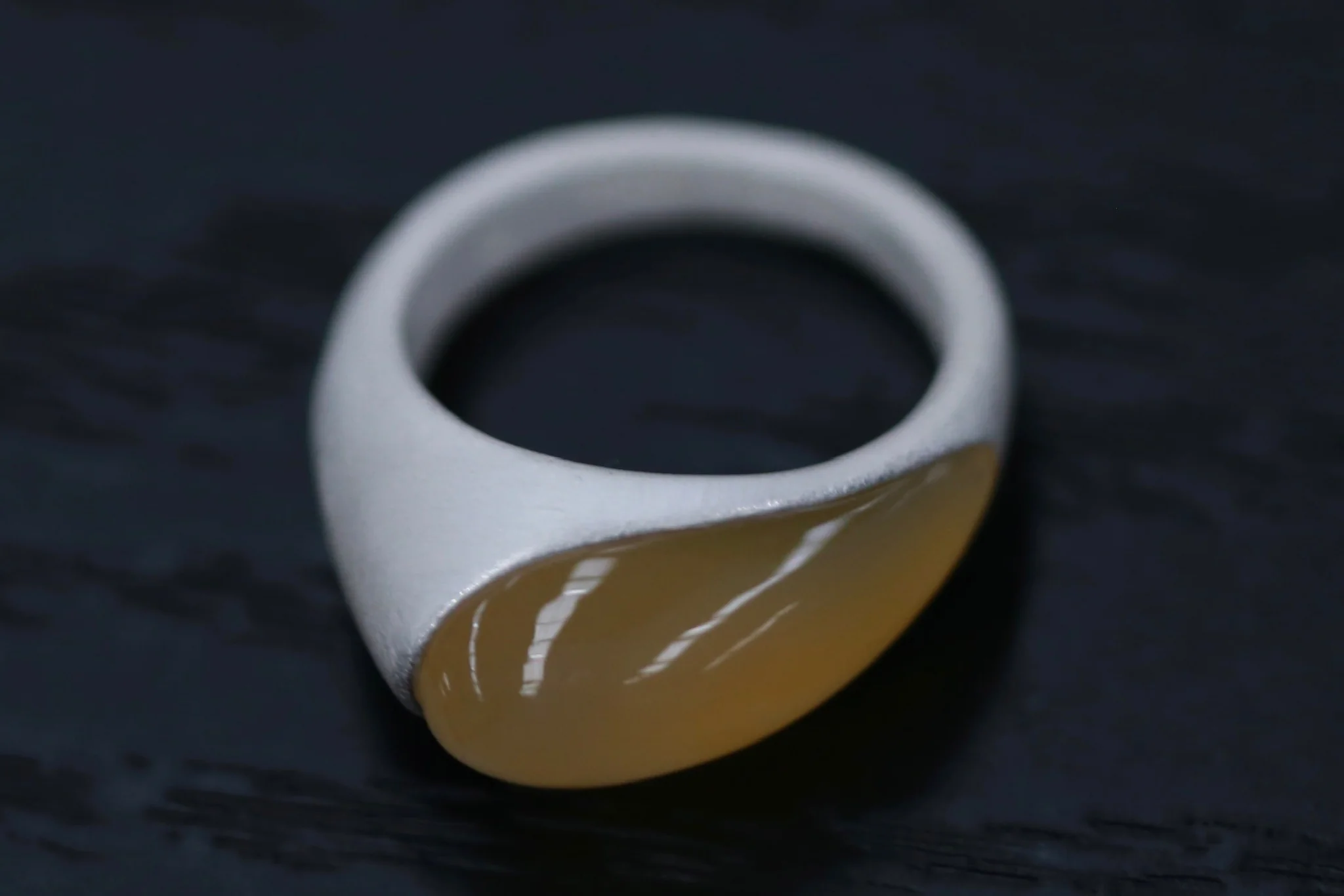 OLIO E ACETO 24 Autumn and Winter Melaleuca Crystal/Sterling Silver Agate Drop Ring OLIO-OA11F03-HUIYIN Agate - Image 2
