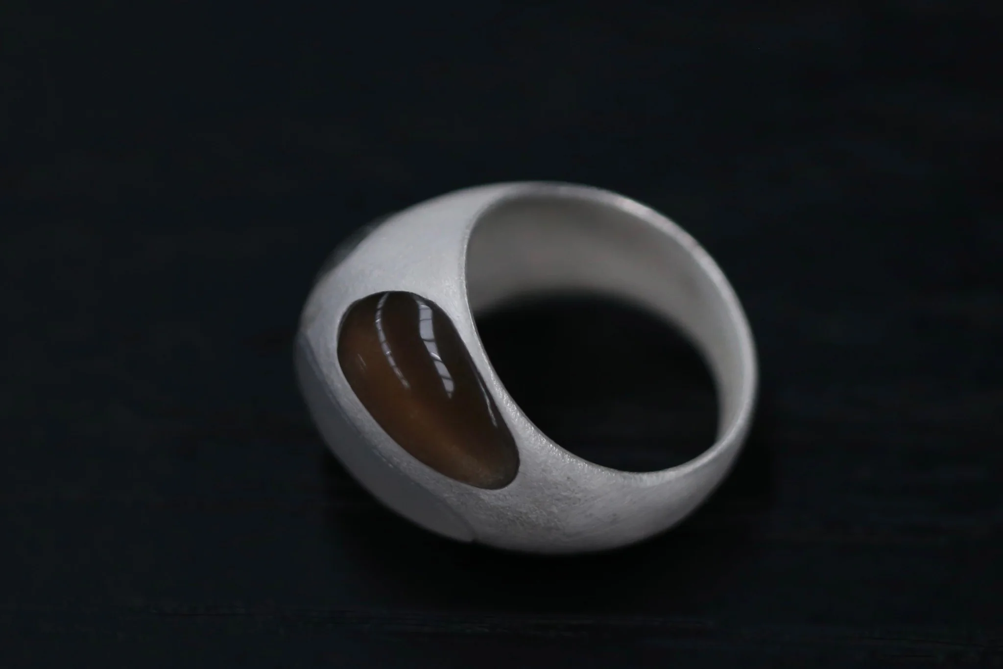 OLIO E ACETO 24 Autumn and Winter Sterling Silver Inlaid Fruit Core Ring OLIO-OA11F04-HBCY Gray/White/Tea/Silver - Image 2