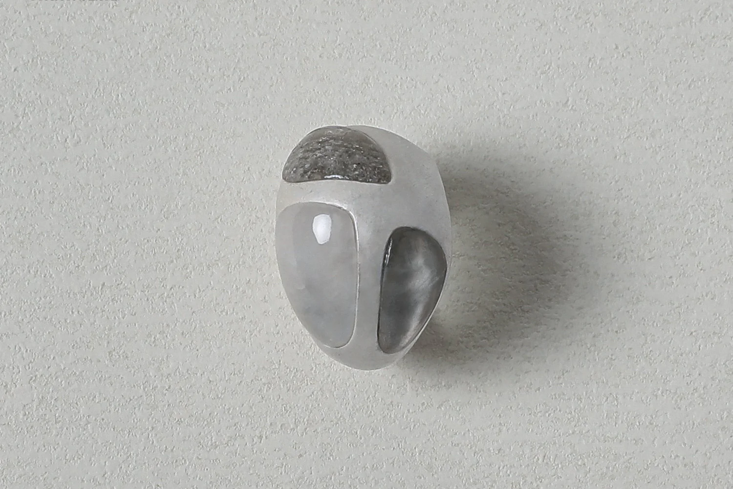 OLIO E ACETO 24 Autumn and Winter Sterling Silver Inlaid Fruit Core Ring OLIO-OA11F04-HBCY Gray/White/Tea/Silver - Image 4