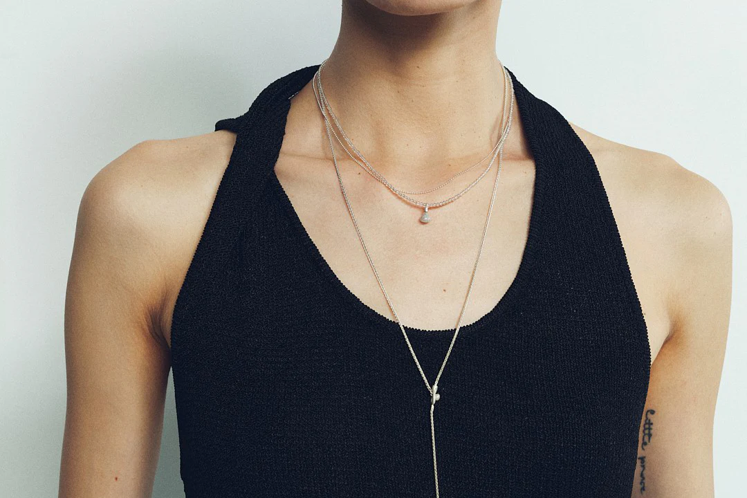 OLIO E ACETO 24 Autumn and Winter Thousand Layer Crystal Water Drop Fruit Long Necklace OLIO-OA11N03-HUIYIN - Image 9