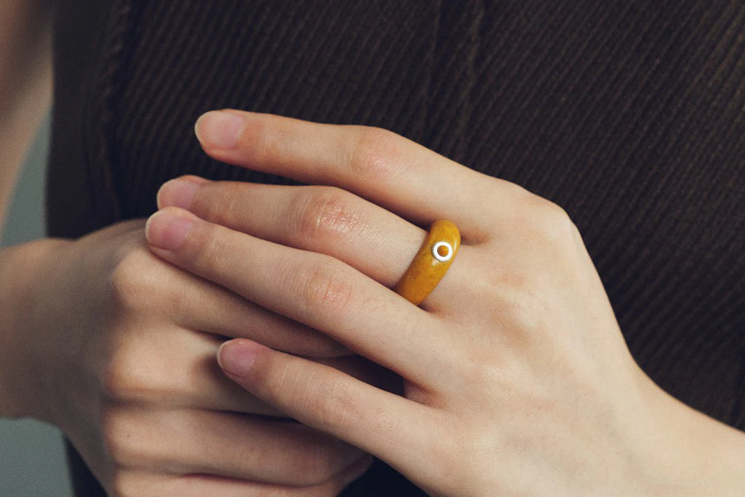 OLIO E ACETO 24 Autumn and Winter Yellow Aventurine/Agate/Smoky Quartz Fruit Thin Ring OLIO-OA11F14-HUANGYIN Yellow/Silver - Image 5