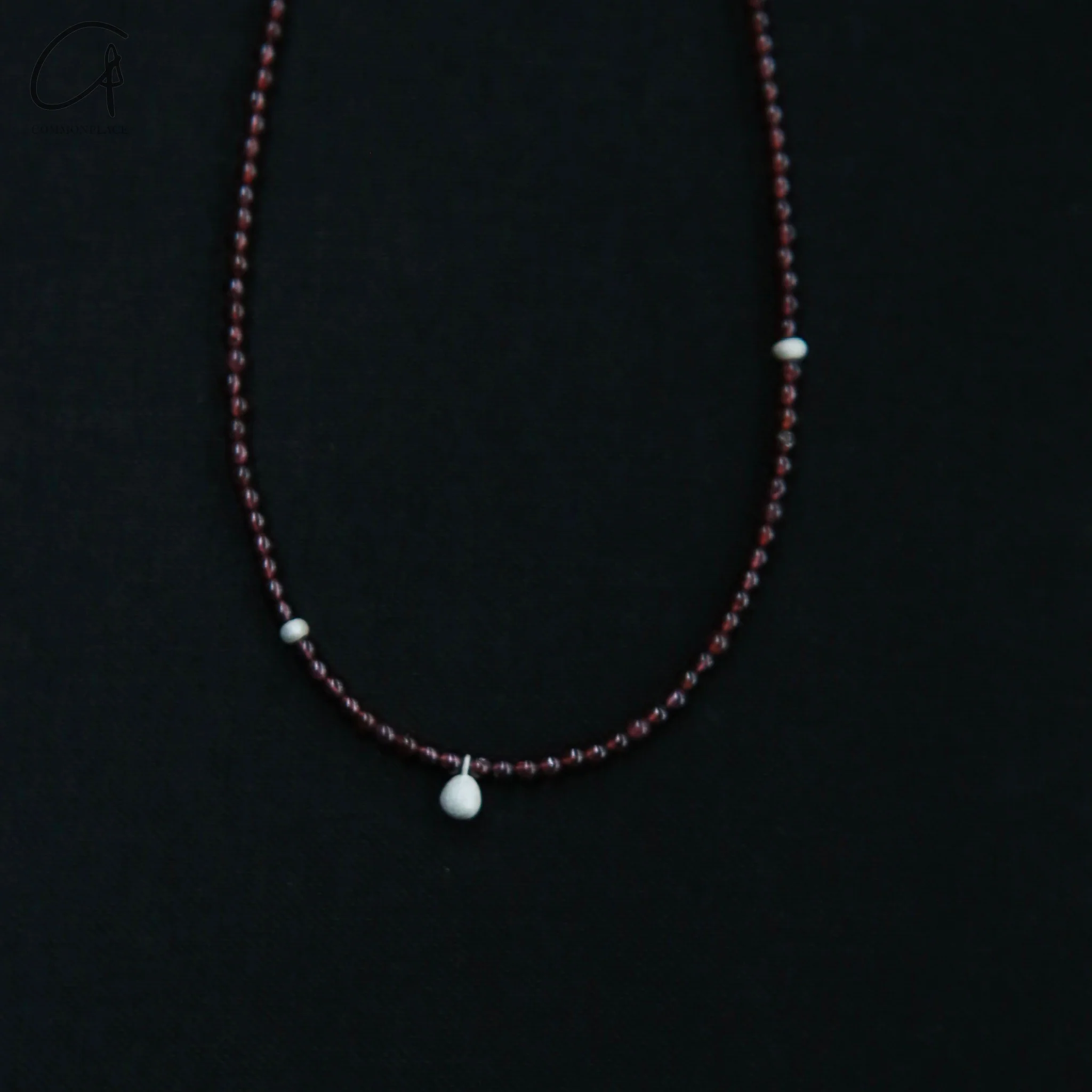 OLIO E ACETO 25 Spring/Summer Agate/Garnet Sterling Silver Dew Drop Necklace OLIO-OA12N30-ZH Purple OLIO-OA12N29 - Image 3