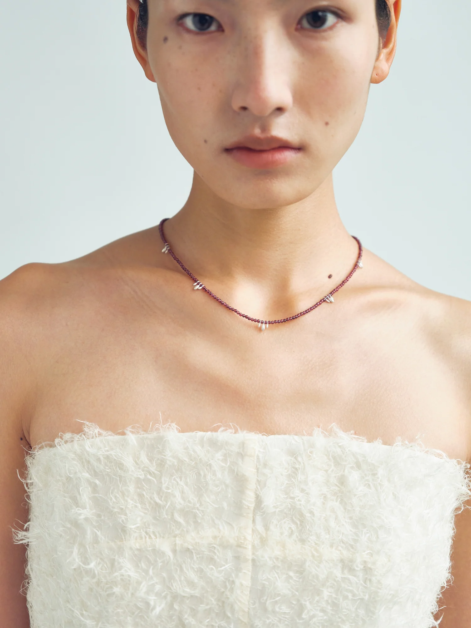 OLIO E ACETO 25 Spring/Summer Black Onyx/Garnet Drop Beaded Necklace OLIO-OA12N32-ZH Garnet OLIO-OA12N31 - Image 8