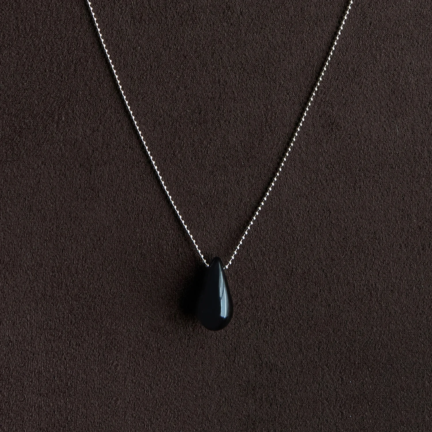 OLIO E ACETO 25 Spring/Summer Sterling Silver Agate Drop Necklace OLIO-OA12N13-HY Black OLIO-OA12N14 - Image 2