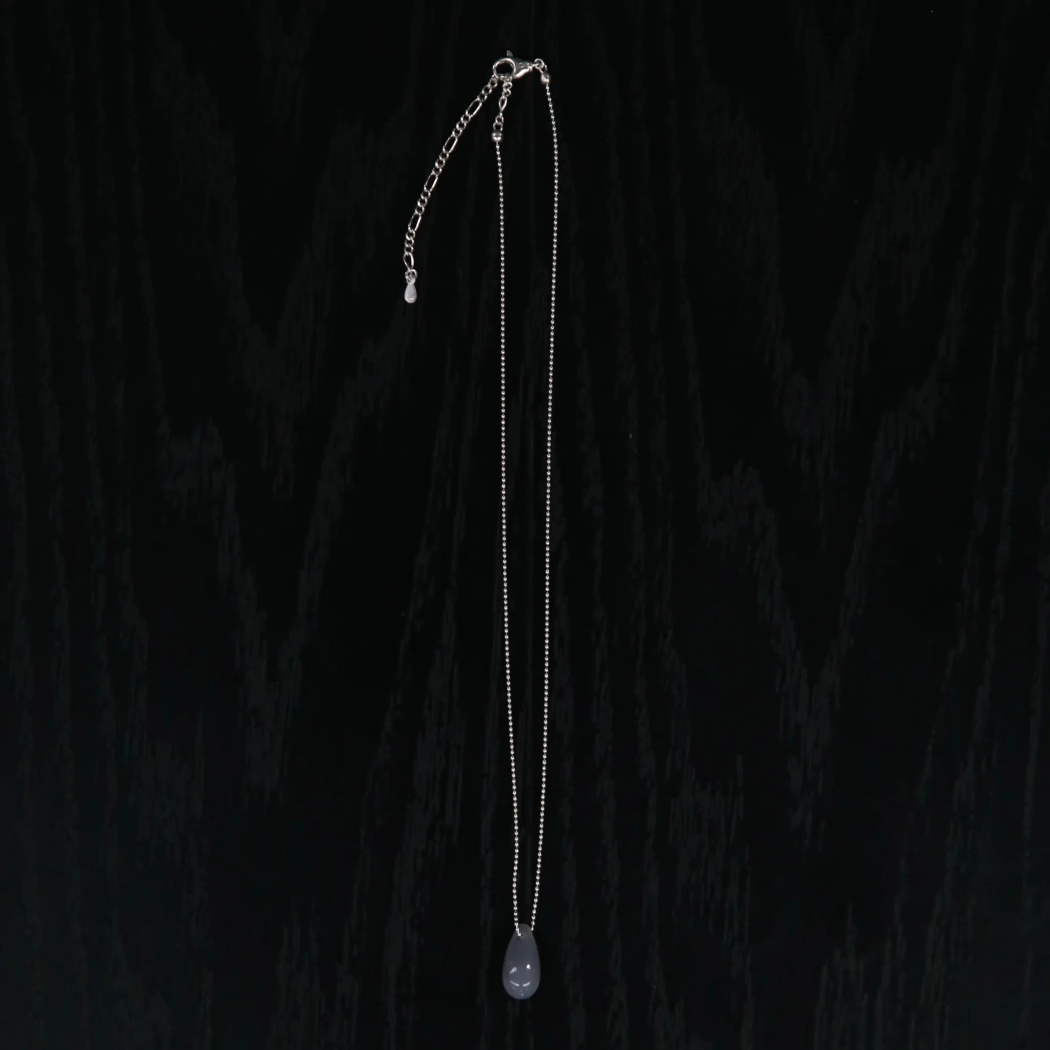 OLIO E ACETO 25 Spring/Summer Sterling Silver Agate Drop Necklace OLIO-OA12N14-HY Gray - Image 5