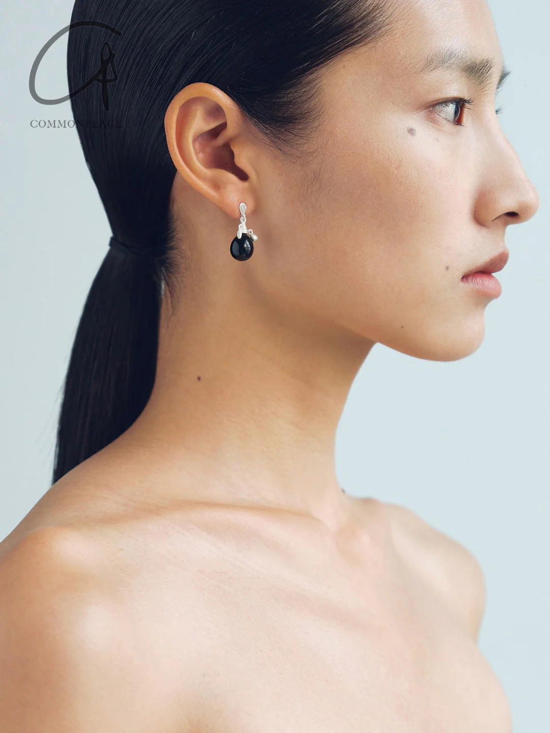 OLIO E ACETO 25 Spring/Summer Sterling Silver Pearl/Agate Ball Earrings OLIO-OA12E01-HY Black/Silver - Image 7