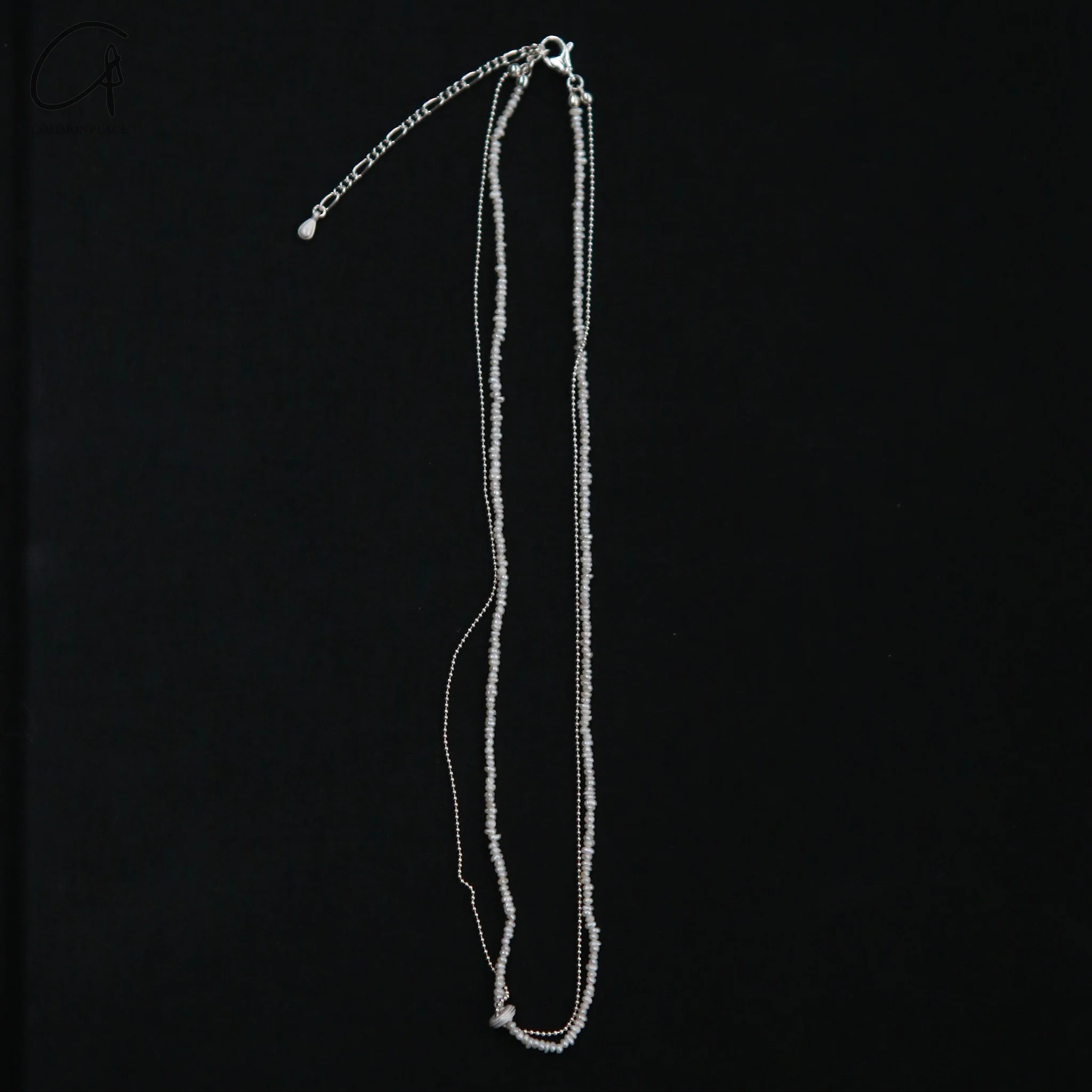 OLIO E ACETO 25 Spring/Summer Sterling Silver Pearl Double Necklace OLIO-OA12N28-YZZB Silver - Image 2