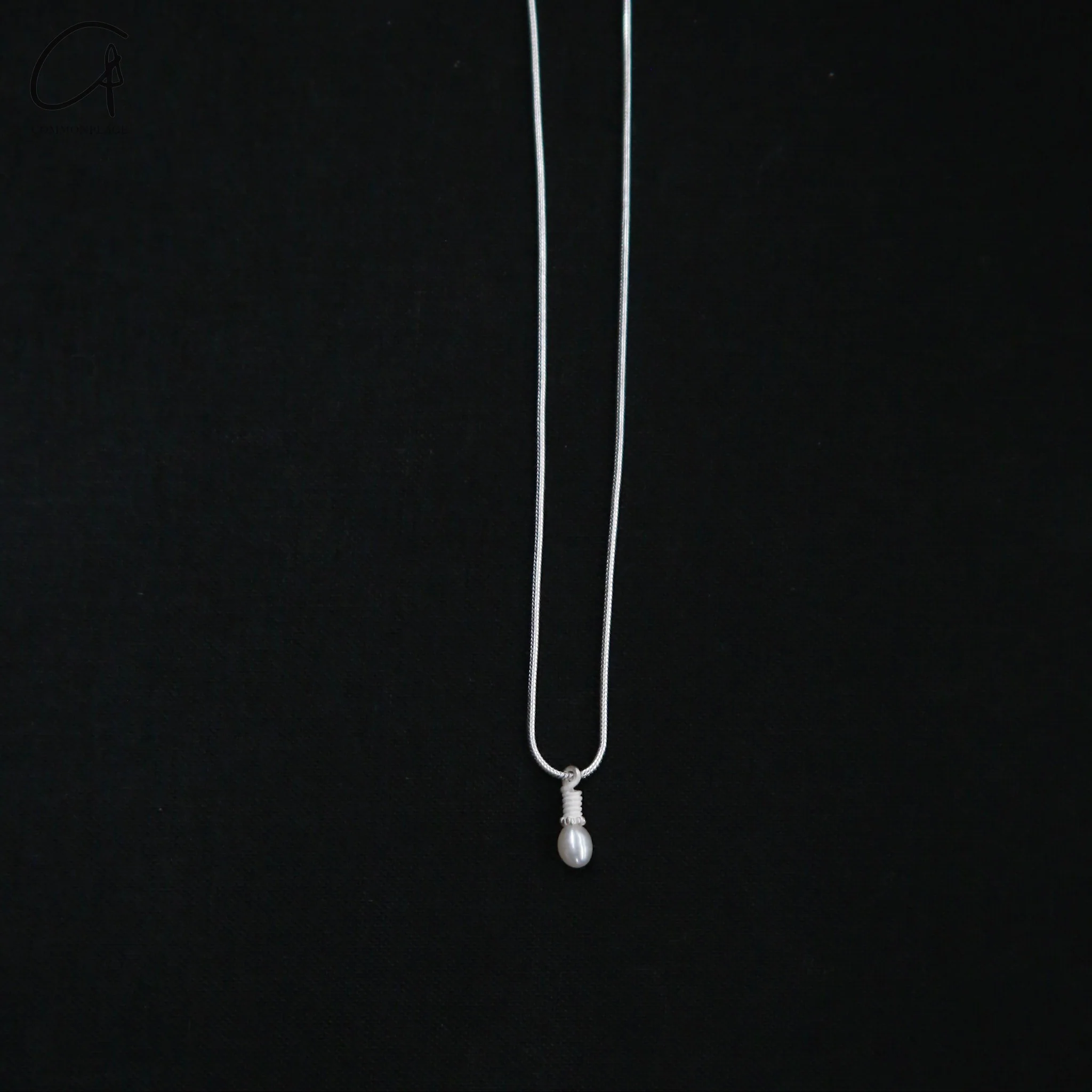 OLIO E ACETO 25 Spring/Summer Sterling Silver Pearl Pendant Necklace OLIO-OA12N26-ZZBY Silver - Image 3