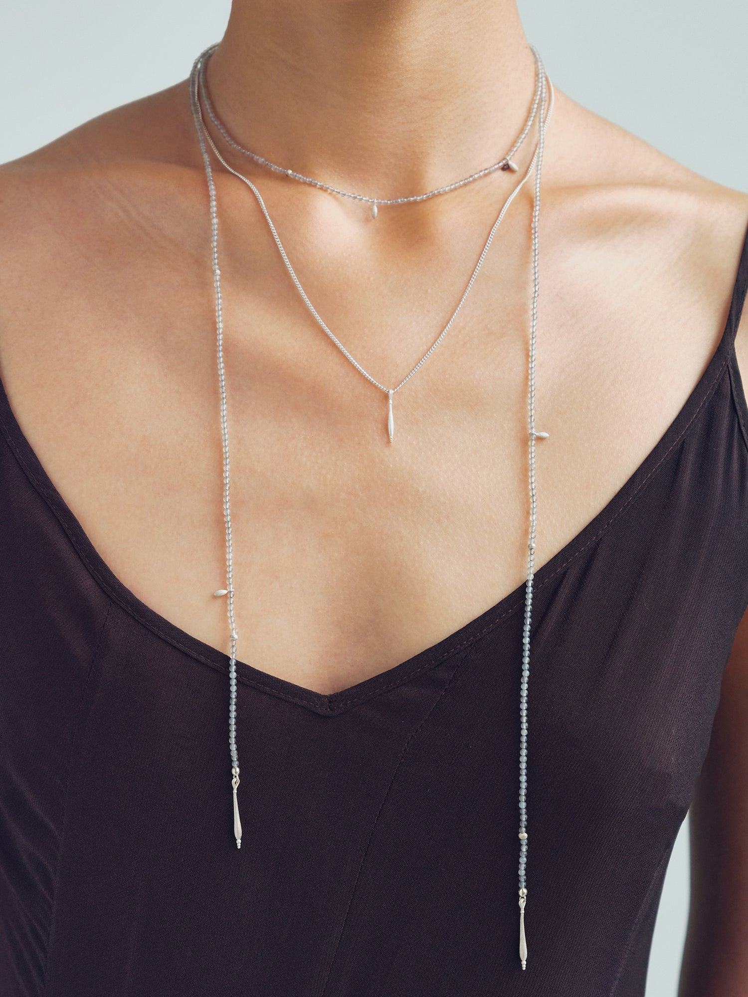 OLIO E ACETO 25 Spring/Summer Sterling Silver Spire Pendant Necklace OLIO-OA12N33-YIN Silver - Image 7