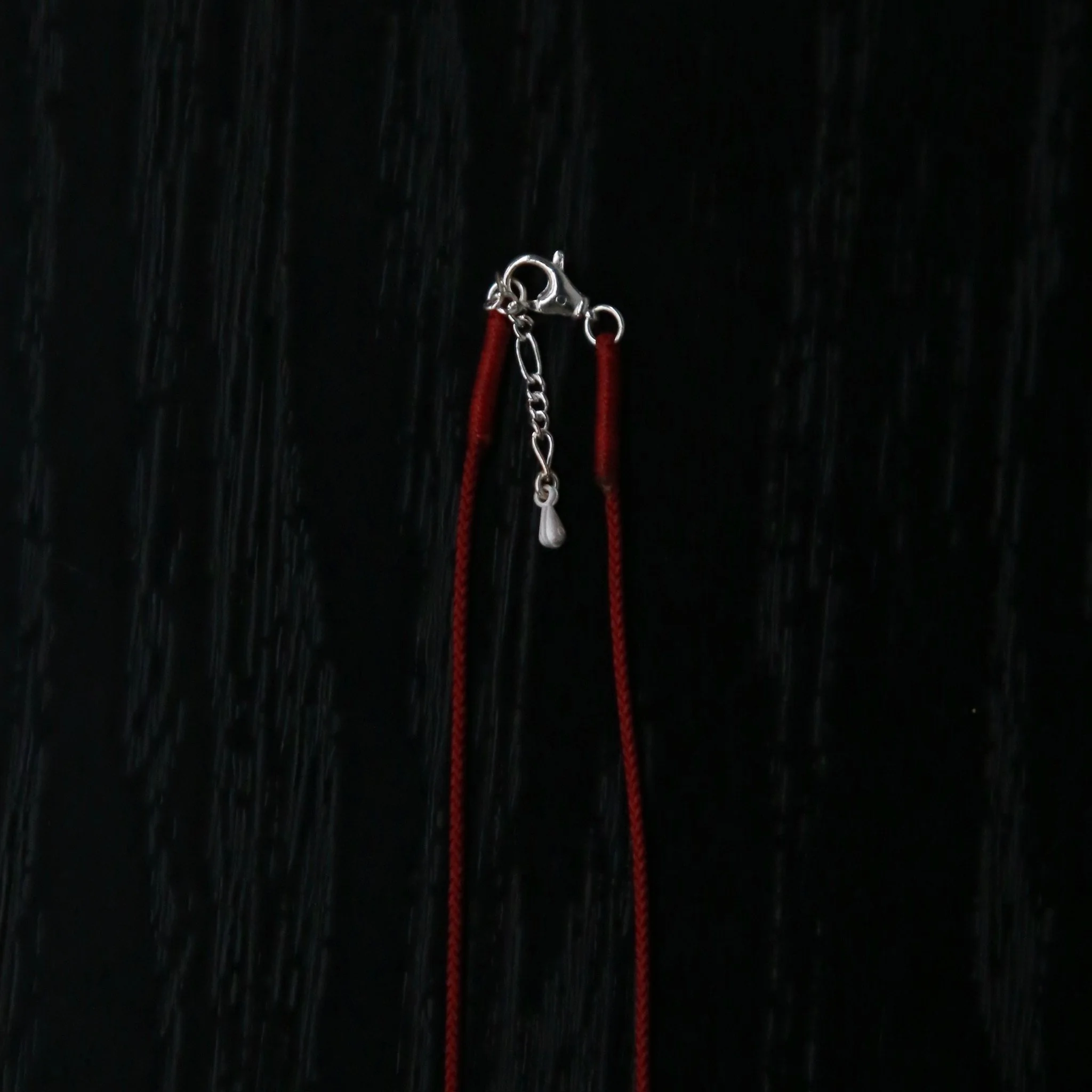 OLIO E ACETO New Year Collection Sterling Silver Red Rope Double Knot Necklace OLIO-OA13N40-HY Red/Silver - Image 4