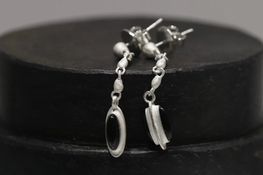 OLIO E ACETO Pure silver black galaxy earrings OA08E12 - Image 3