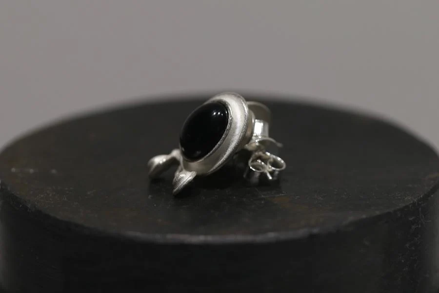 OLIO E ACETO Pure silver black sturgeon planet pendant earrings OA08E14 POEA7 - Image 7