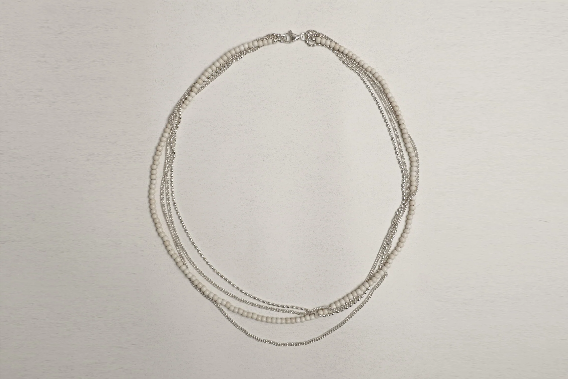 OLIO E ACETO Pure silver white pine entangled necklace OA06N19 - Image 2