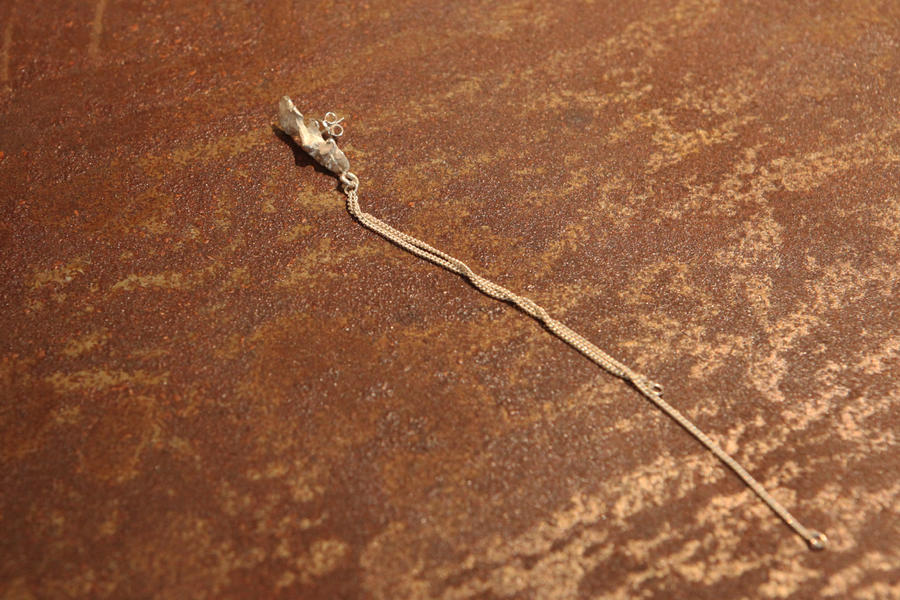 Olio e Aceto silver face long chain earrings oa04e04 - Image 3