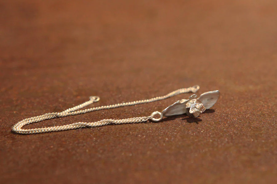 Olio e Aceto silver face long chain earrings oa04e04 - Image 5