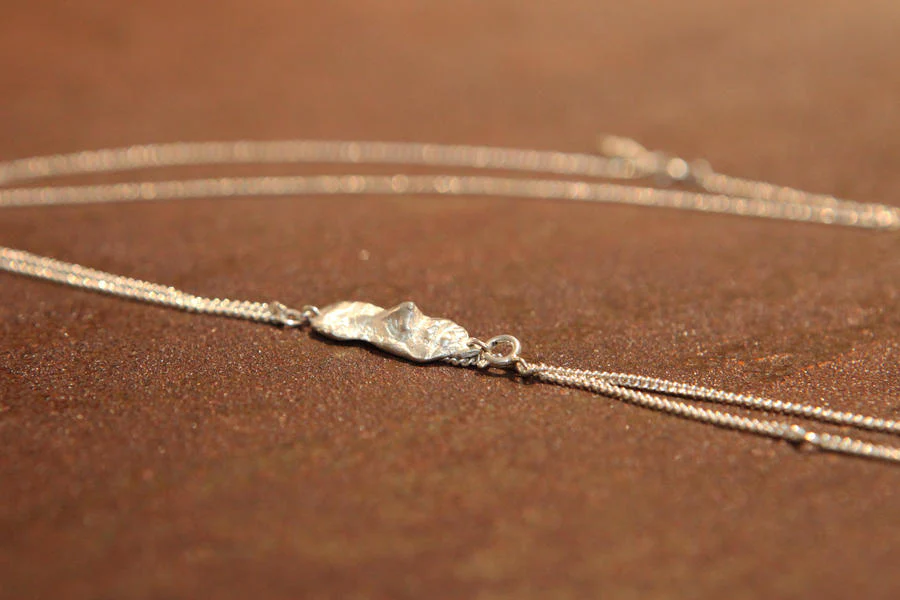 Olio e Aceto silver face long necklace oa04n02 - Image 4