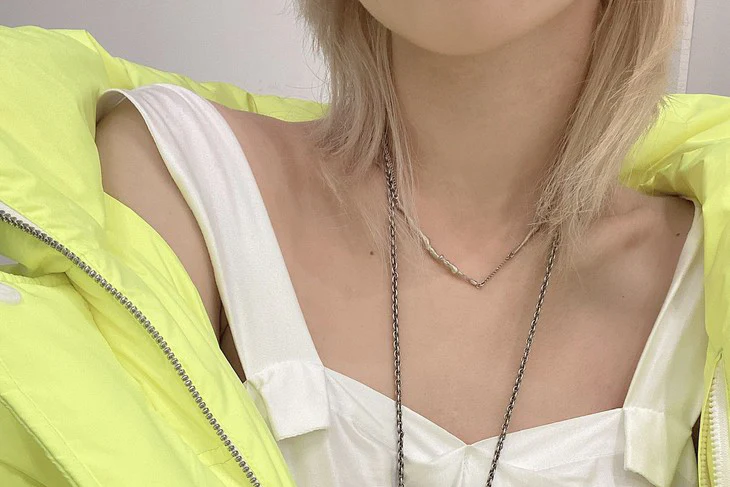 Olio e Aceto silver flowing Necklace oa01n07 - Image 5