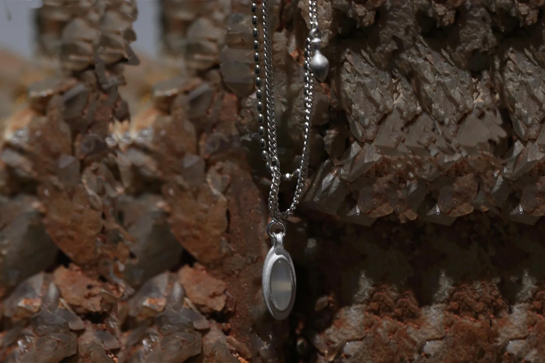 OLIO E ACETO Silver Silver Agate Star Rail dual -layer necklace OA08N12 - Image 6