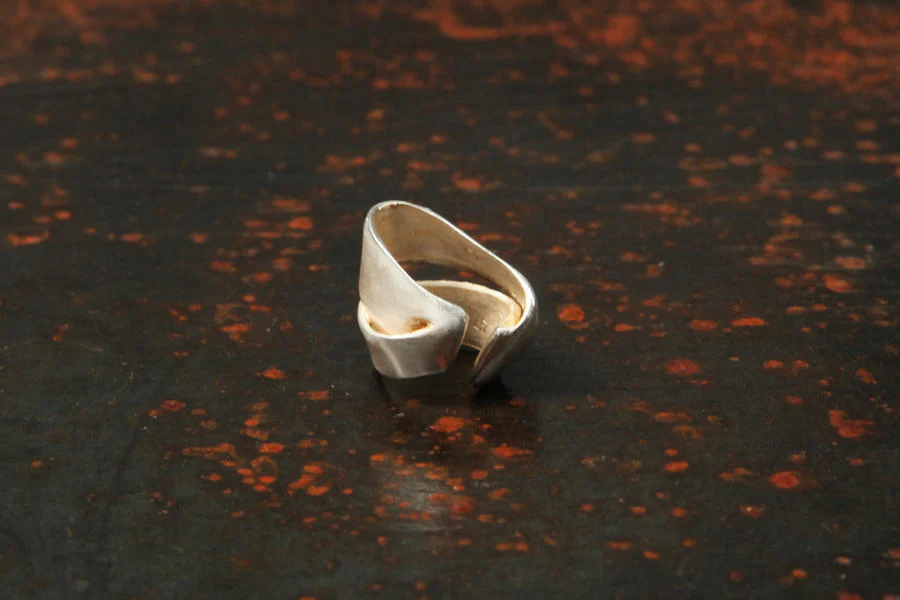OLIO E ACETO Silver Wide knot ear bone clip oa05e04 poea02 - Image 2