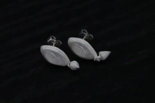 OLIO E ACETO sterling silver crystal drop earrings OA10E04 white/silver POEA18 - Image 2