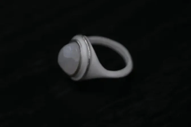 OLIO E ACETO sterling silver crystal shell ring OA10F04 white/silver POEA25 - Image 3