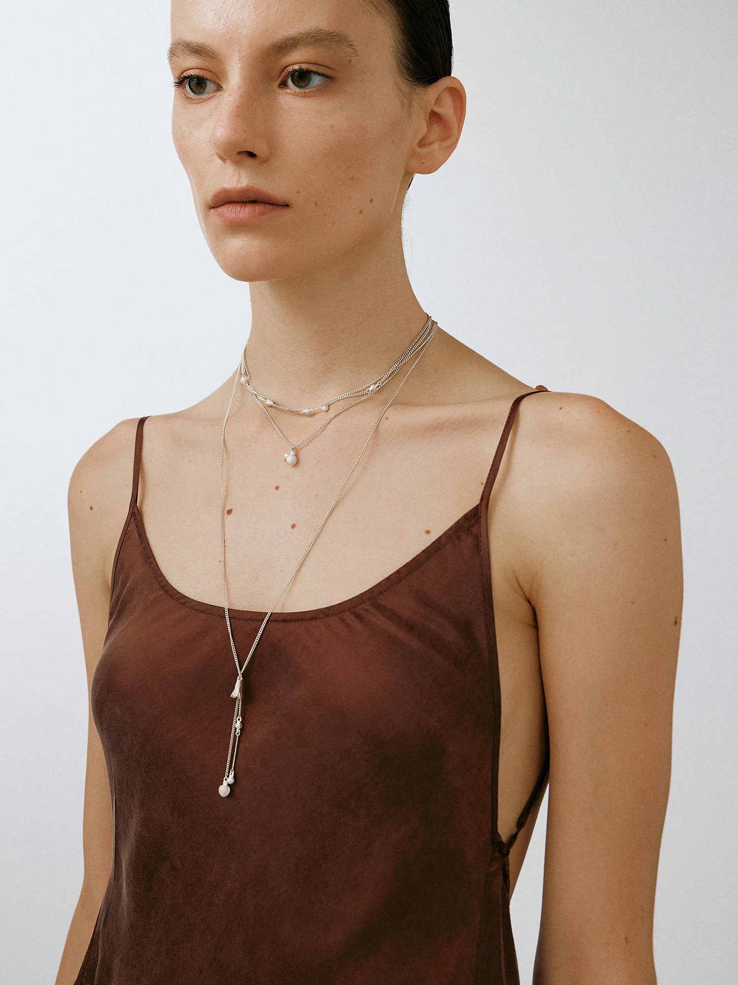 OLIO E ACETO Sterling Silver Flower Basket Tassel Long Necklace OLIO-OA13N16-YIN Silver - Image 9