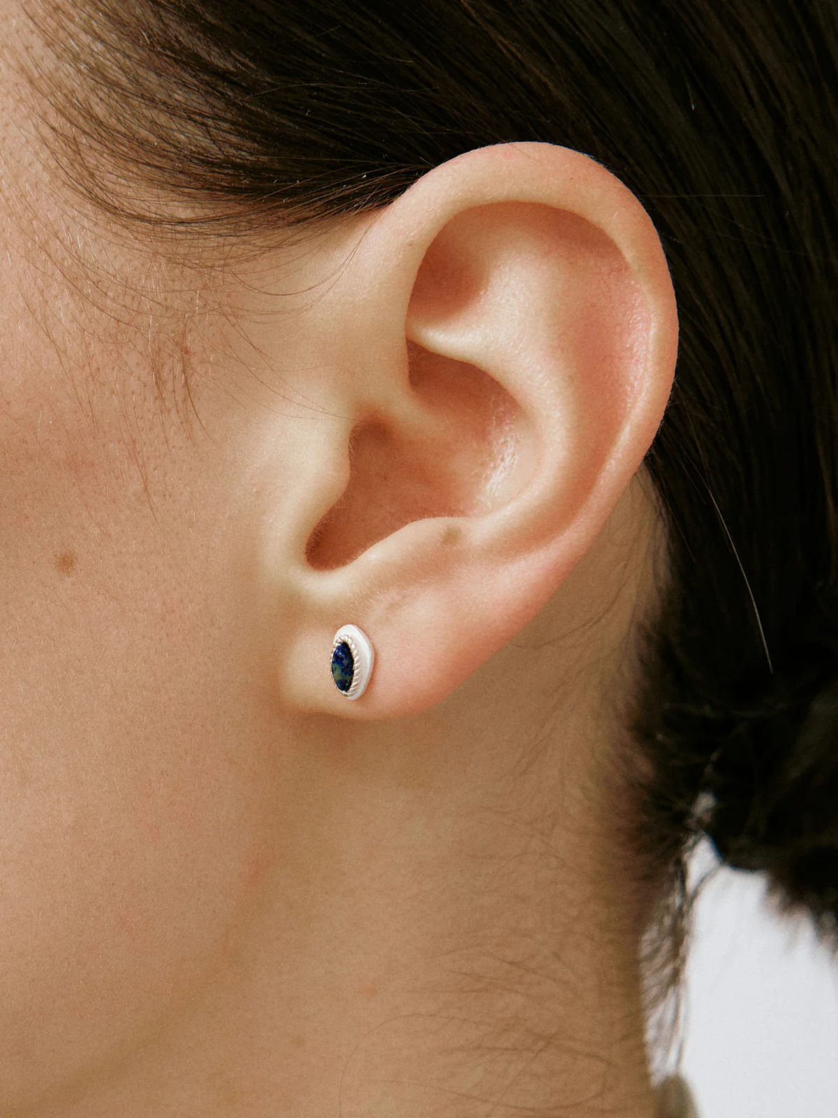 OLIO E ACETO Sterling Silver Lapis Lazuli/Red Snakeskin Jade Flower Earrings OLIO-OA13E09-LY Blue（OA13E08） - Image 5