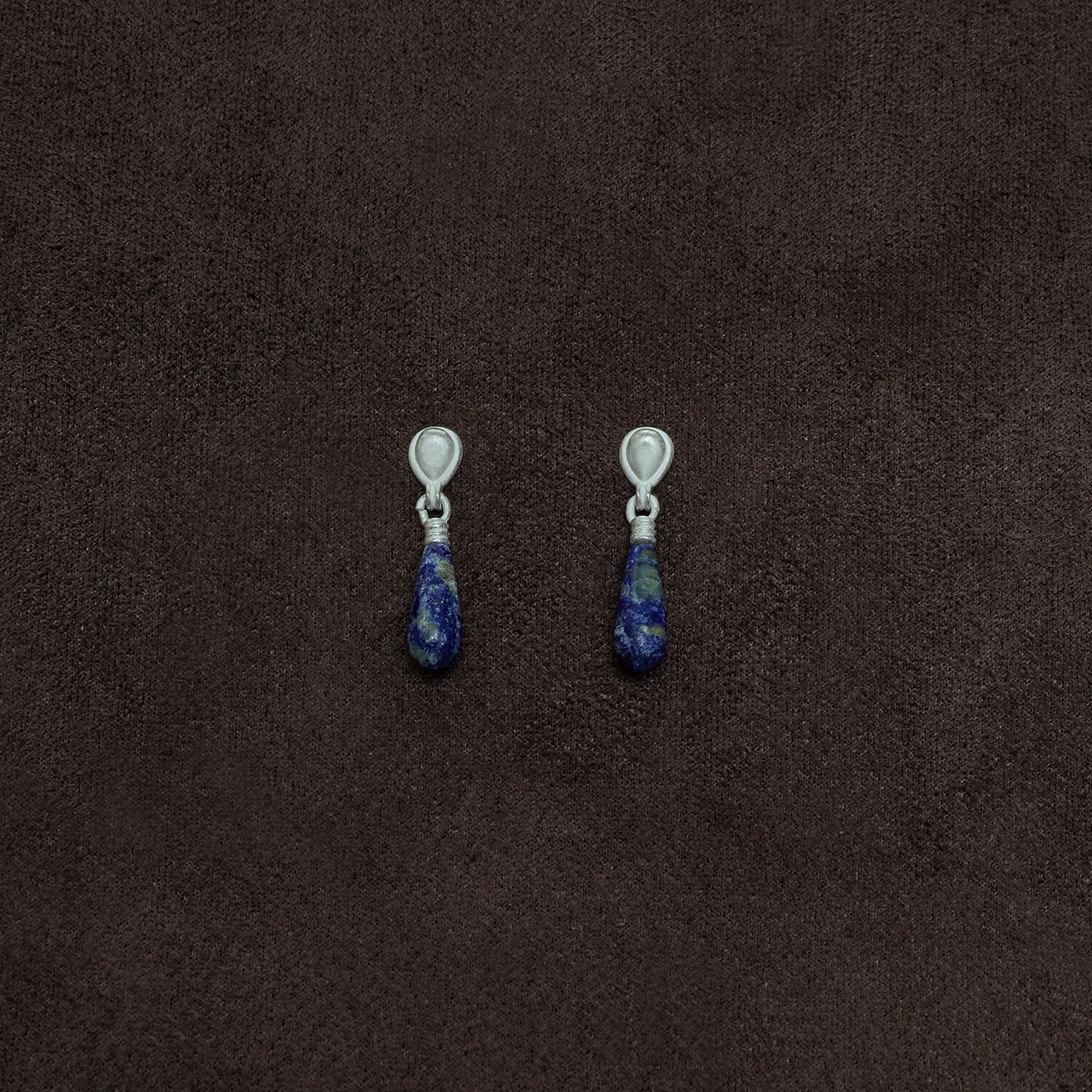 OLIO E ACETO Sterling Silver/Lapis Lazuli/Red Snakeskin Jade Morning Dew Earrings OLIO-OA13E07-LY Blue/Silver (OA13E06) - Image 3