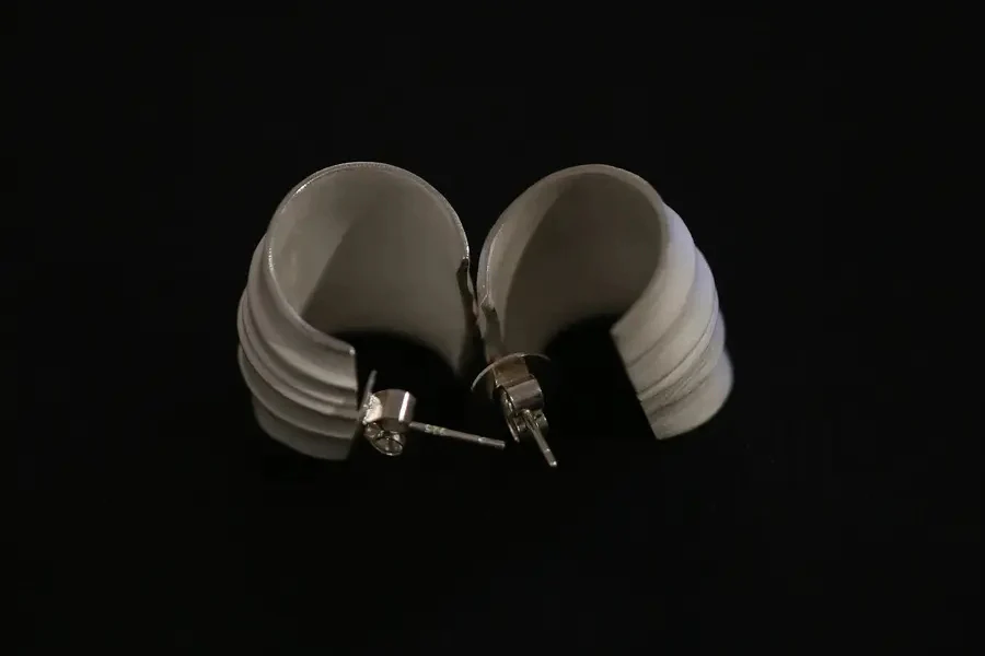 OLIO E ACETO sterling silver large shell earrings OA10E18 - Image 4