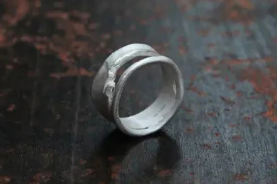 OLIO E ACETO sterling silver moonstone crack ring OA03F10