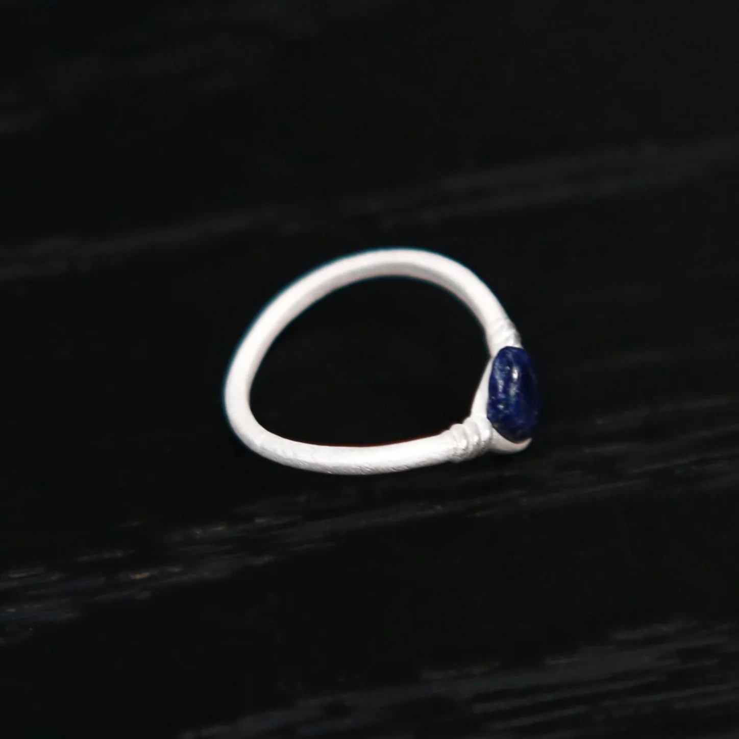 OLIO E ACETO Sterling Silver Moonstone/Lapis Lazuli/Red Snakeskin Jade Crown Ring OLIO-OA13F06-YL Blue (OA13F05) - Image 2