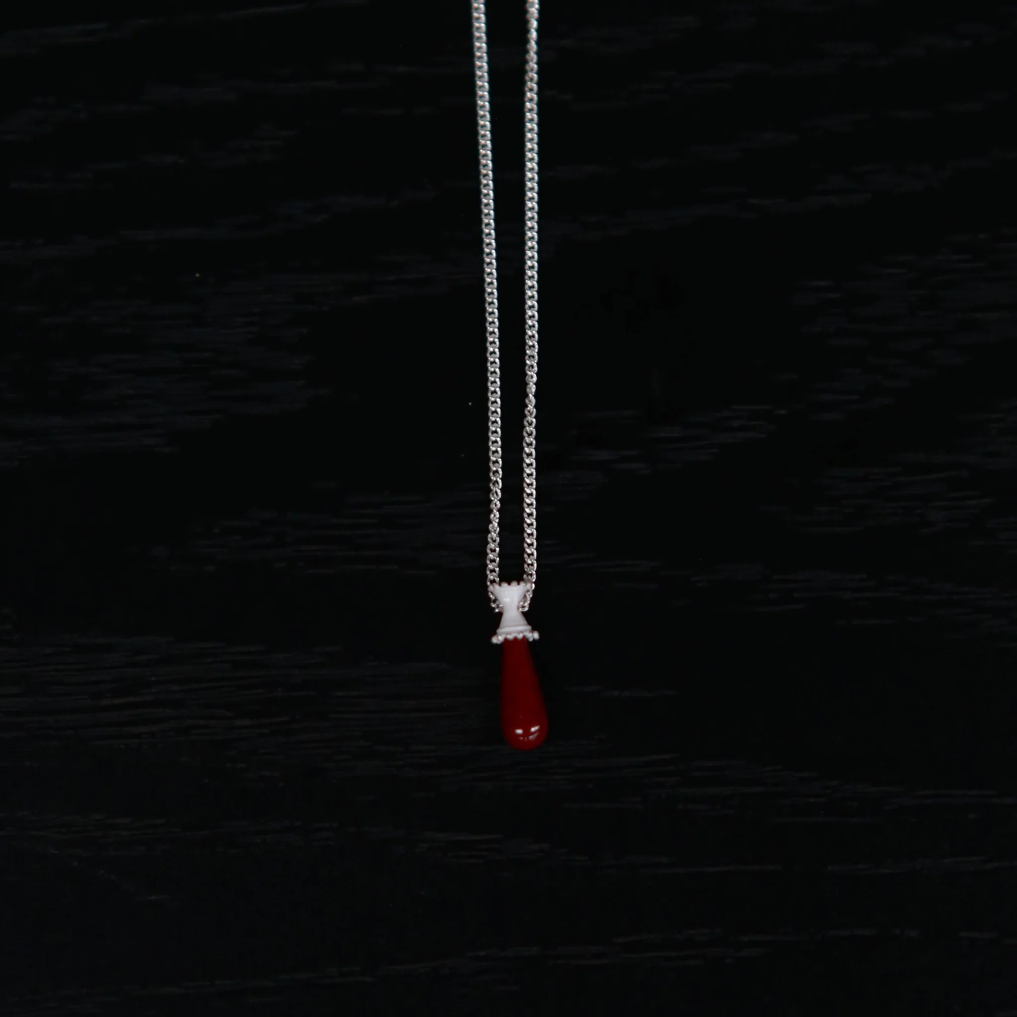 OLIO E ACETO Sterling Silver Quartzite/Lapis Lazuli/Red Snakeskin Jade Morning Dew Pendant Necklace OLIO-OA13N01-YH Red - Image 3