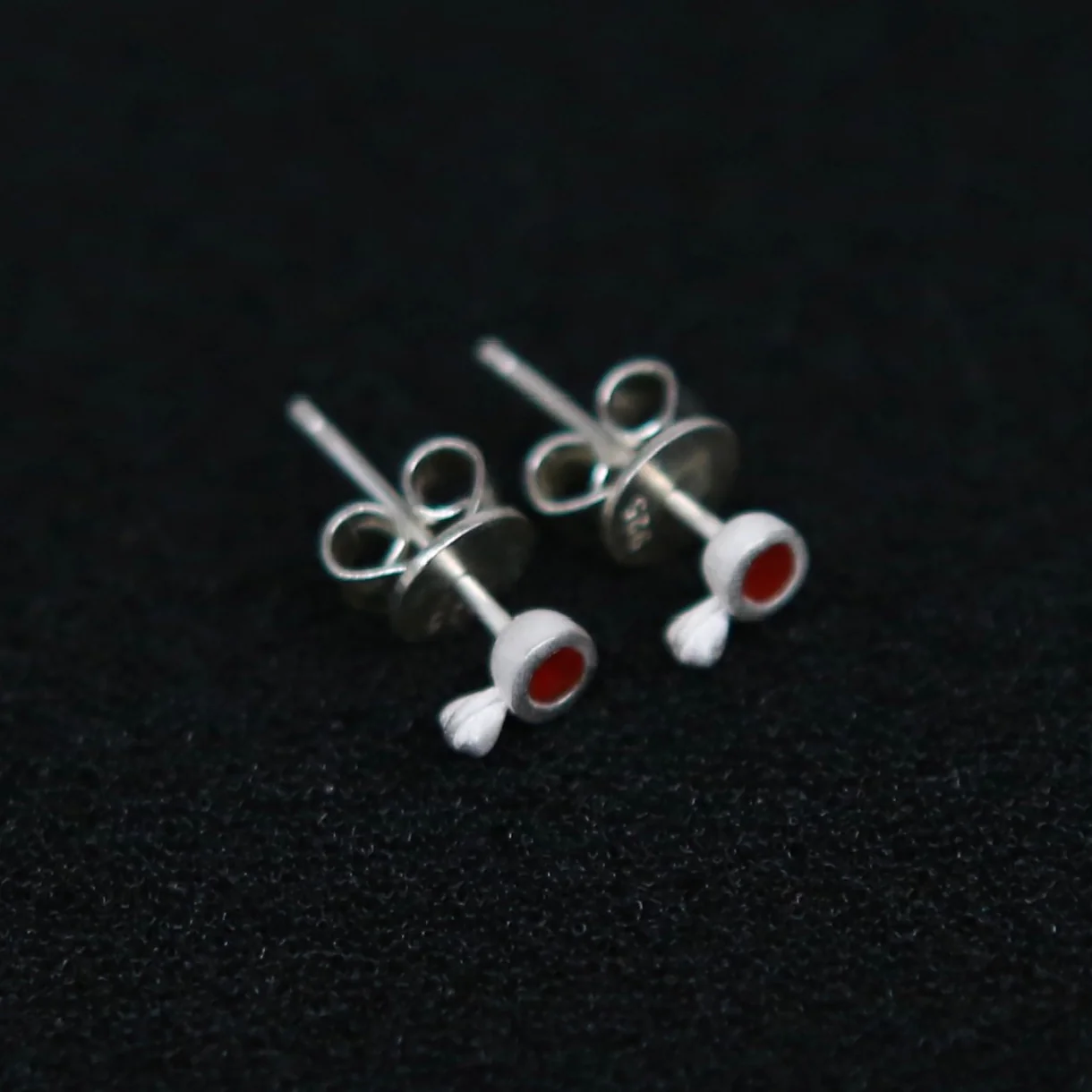 OLIO E ACETO Sterling Silver Ruby Red Lake Earrings OLIO-OA09E04-YH Silver/Red - Image 2