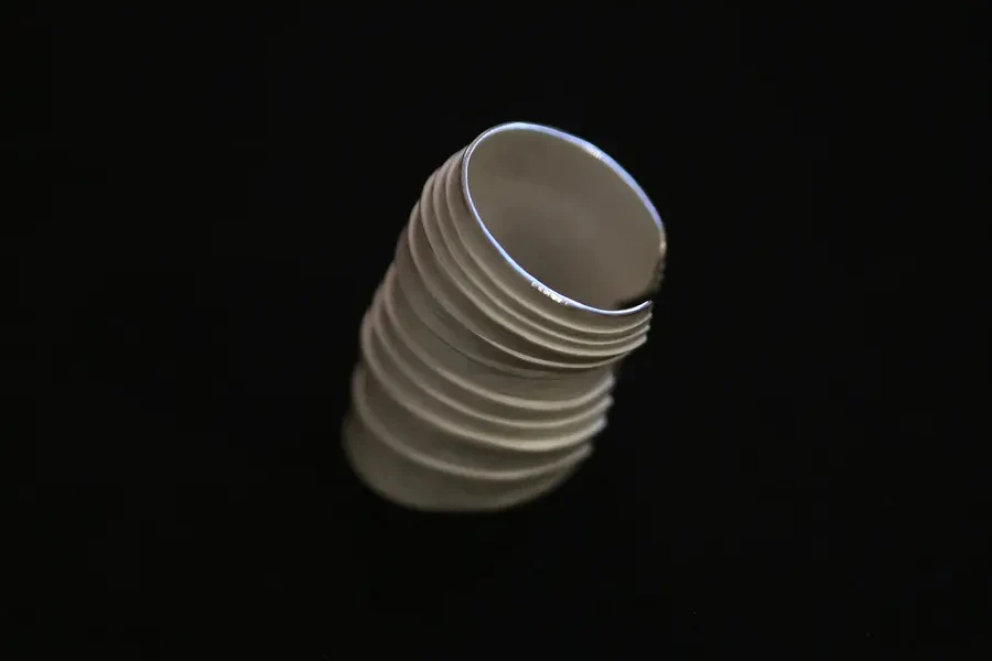 OLIO E ACETO sterling silver shell pattern wide ring OA10F17 - Image 6