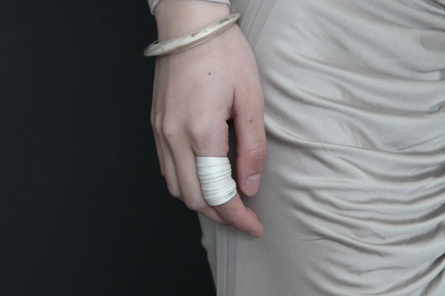 OLIO E ACETO sterling silver shell pattern wide ring OA10F17 - Image 8