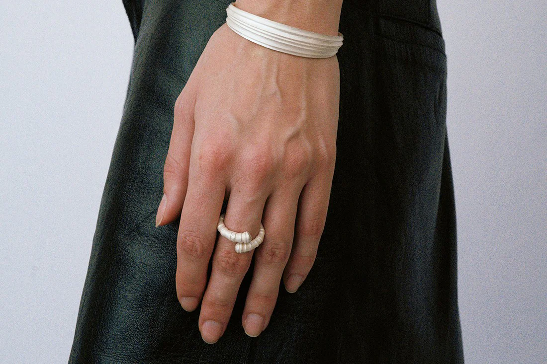OLIO E ACETO sterling silver spiral horn ring OA10F15 - Image 7