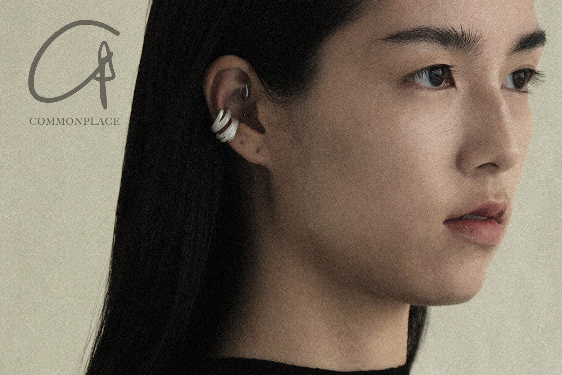 OLIO E ACETO sterling silver stacked ear cuff OLIO-OA05E08-YIN - Image 9
