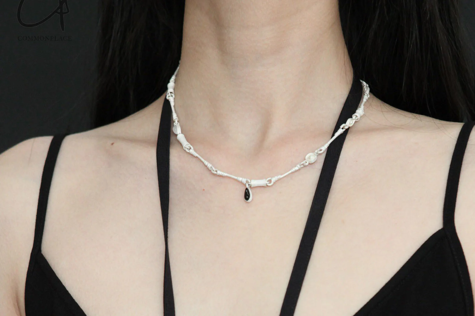 OLIO E ACETO sterling silver threaded stitching necklace OA10N26 - Image 2